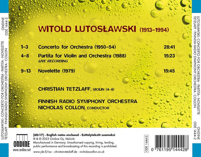 Witold Lutoslawski: Concerto for Orchestra/...