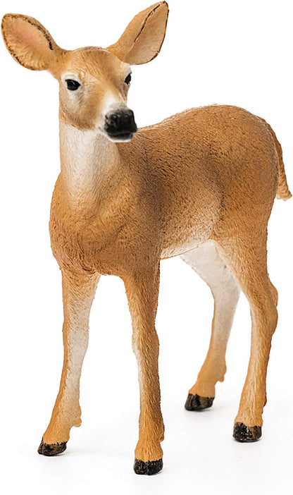 schleich 14819 Weißwedelkuh, ab 3 Jahren, WILD LIFE - Spielfigur, 9 x 4 x 9 cm