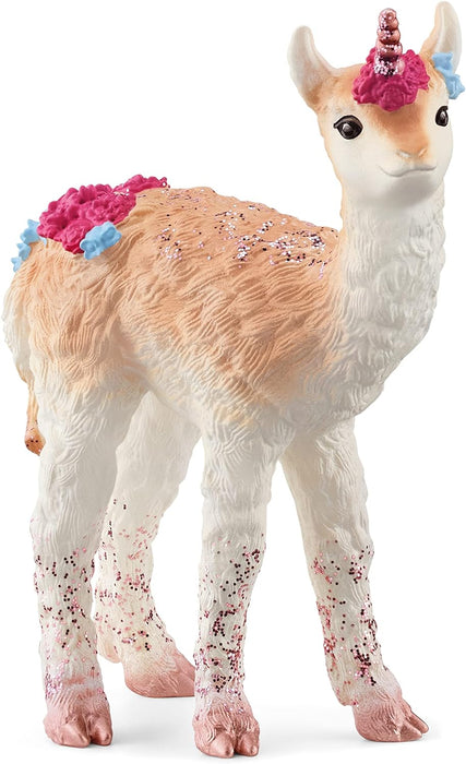 schleich BAYALA 70743 Mythisch Verziertes Rosa Lama Einhorn - Mit Glitzernden Details und Glänzendem Spiralhorn, Robustes und Fantasievolles Figuren Einhorn Spielzeug ab 5