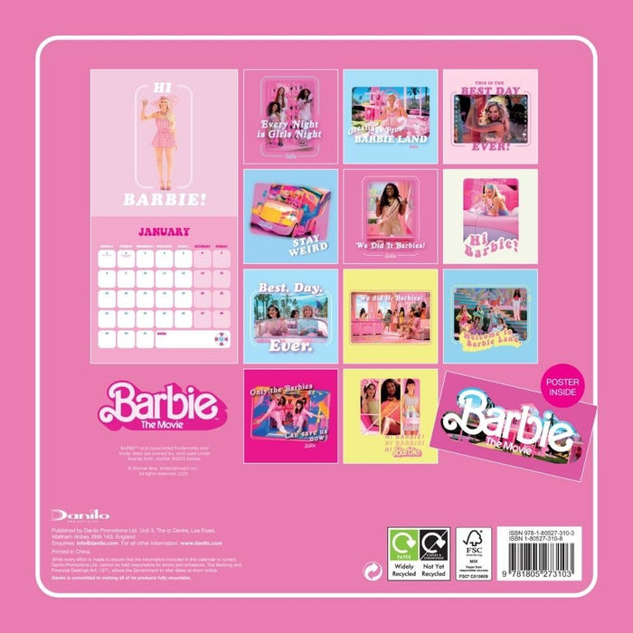 Barbie 2024 Square Wall Calendar