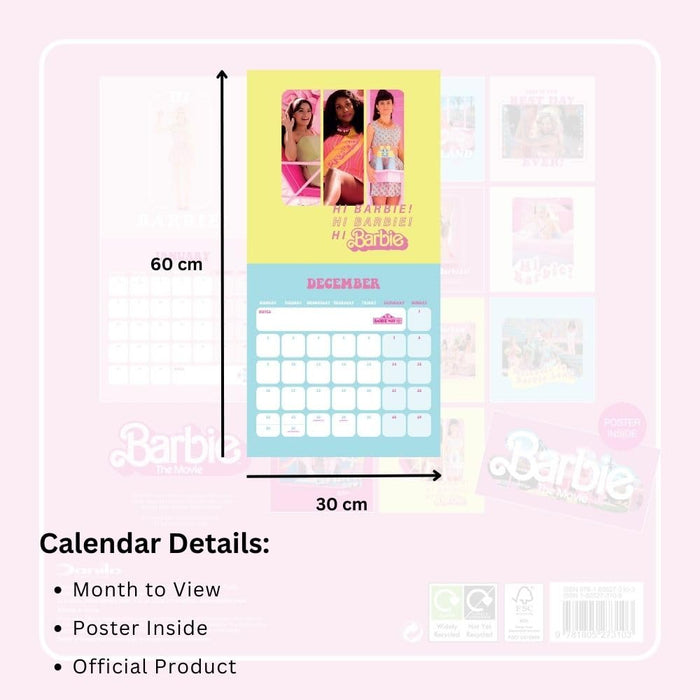 Barbie 2024 Square Wall Calendar