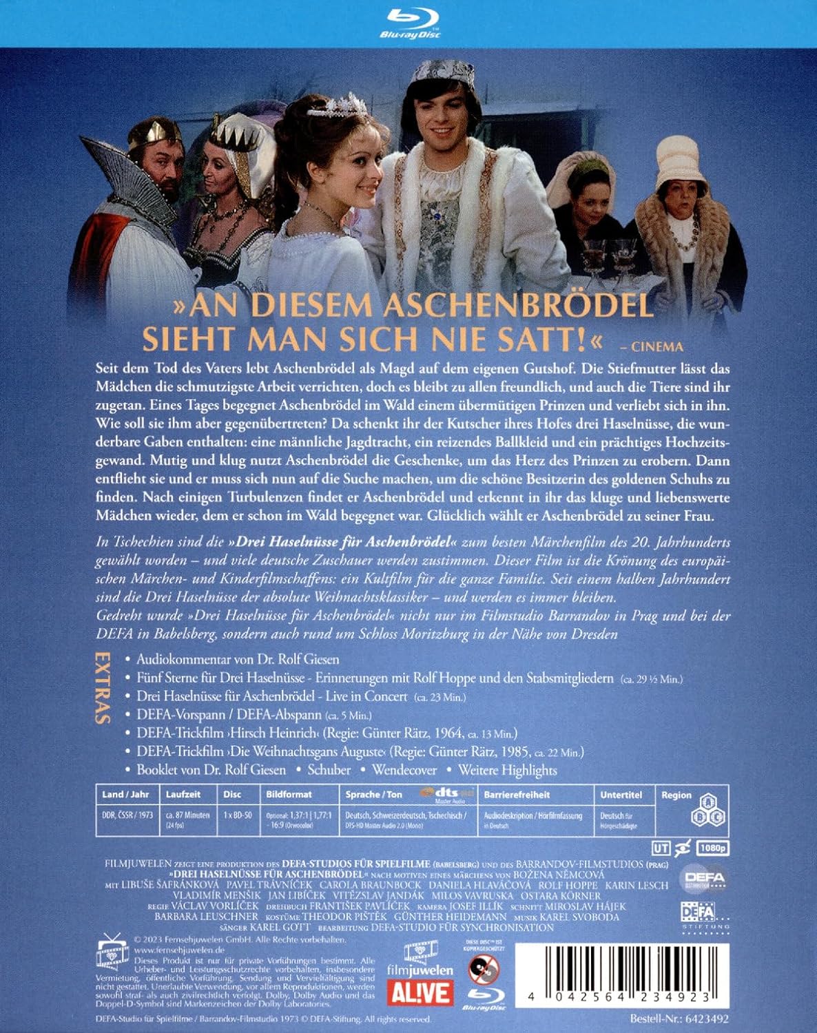 Drei Haselnüsse für Aschenbrödel - Neue HD-Restaurierung (Filmjuwelen / DEFA-Märchen)