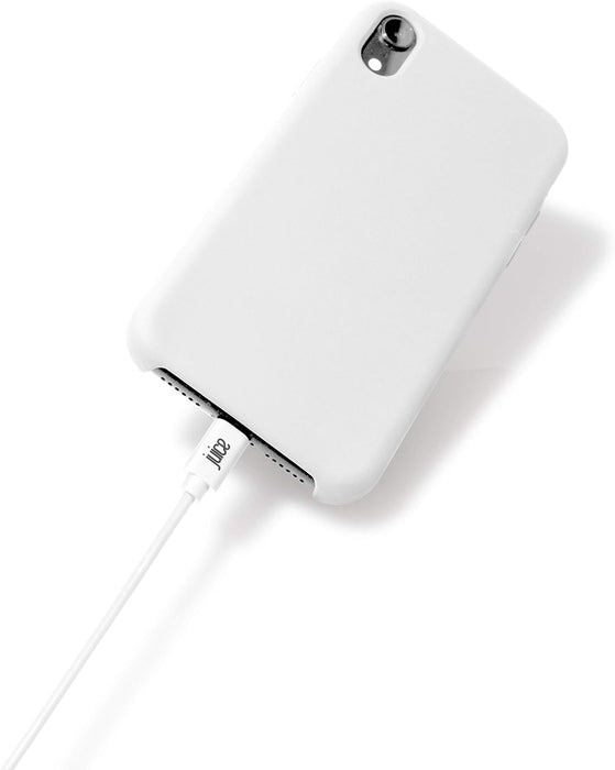 Juice USB Type C - Apple Lightning, 2m Charger and Sync Cable for Apple iPhone 14, 14 Pro, 13, 13 Pro, 12, 12 Mini, SE, 11, XS, XR, X, 8, 7, 6, 5, iPad, Airpods Pro - White