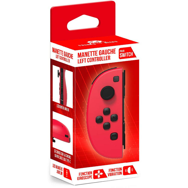 Manette type joy-con gauche rouge vif