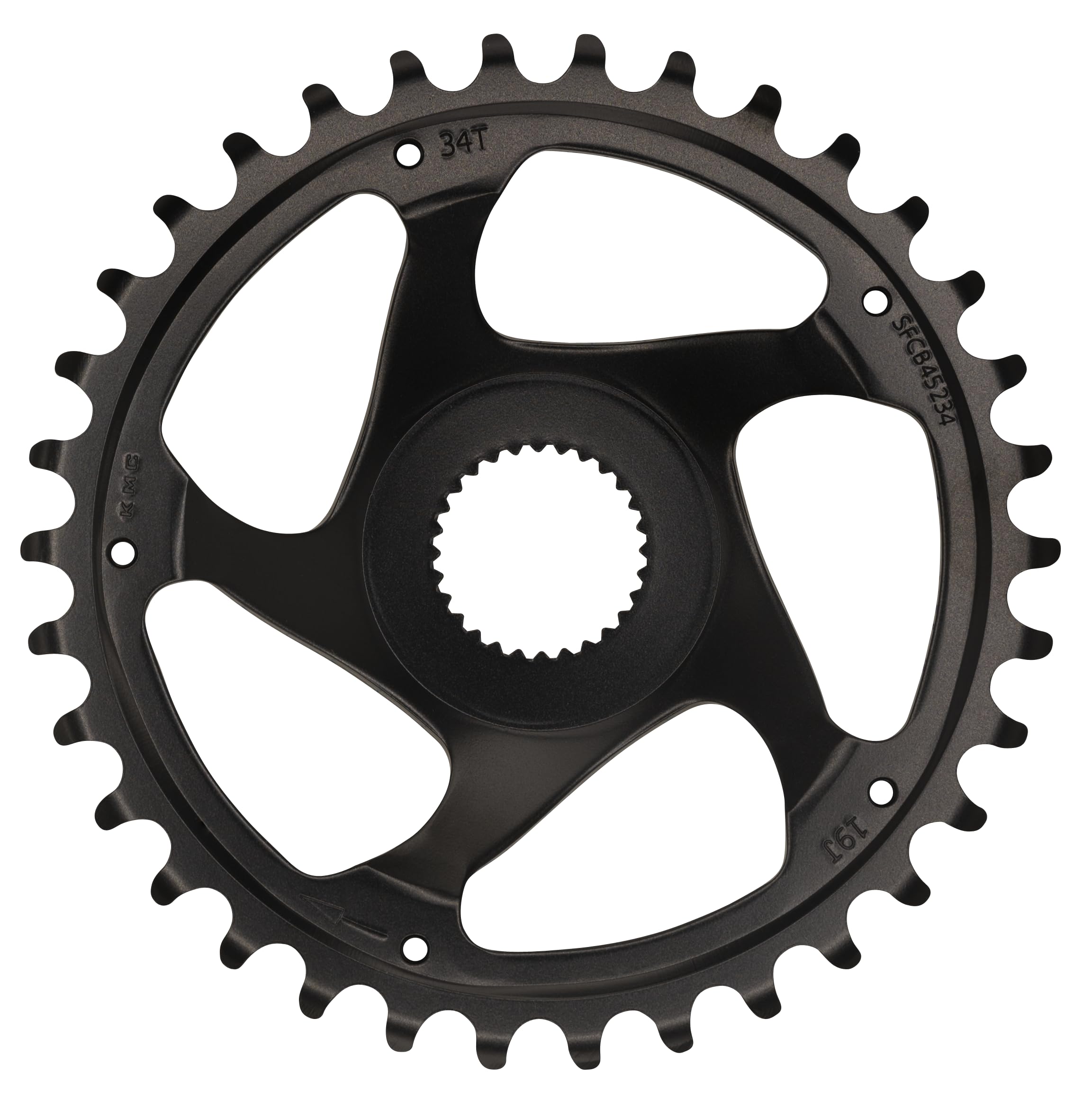 KMC Bosch Gen 4 Super Narrow Chainring, Black, 34T, Chainline 52.0mm