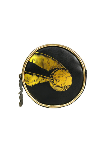 Groovy UK Harry Potter Golden Snitch Circular Coin Purse, Black/Gold