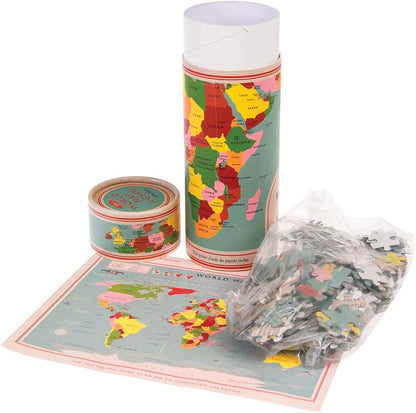 Puzzle In A Tube (300 pieces) - Choice of Design (World Map