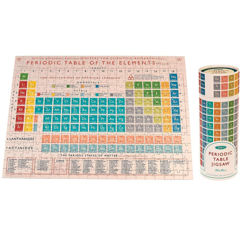 Puzzle In A Tube (300 pieces) - Choice of Design (Periodic Table