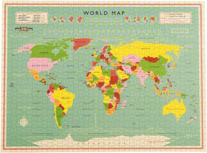 World Map 1000 Piece Puzzle