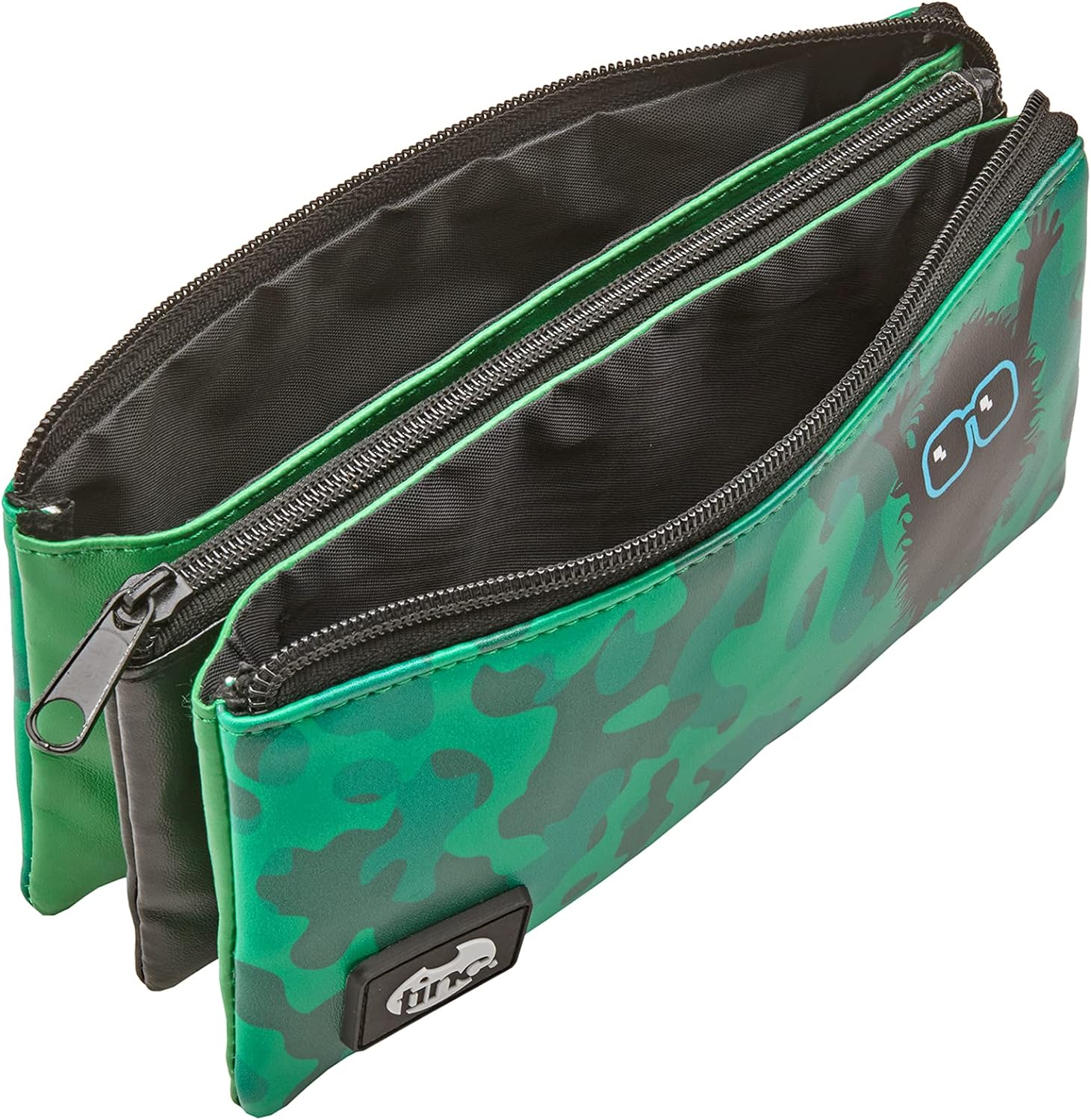 Tinc Green Tri Compartment Pencil Case