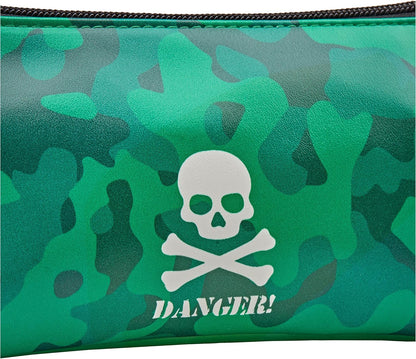 Tinc Green Tri Compartment Pencil Case