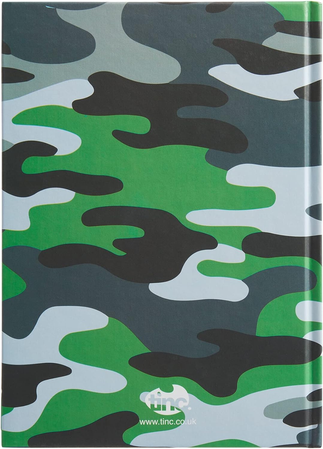 Tinc A5 Notebook - Green Camo - Lined Pages (NBA5HUCA