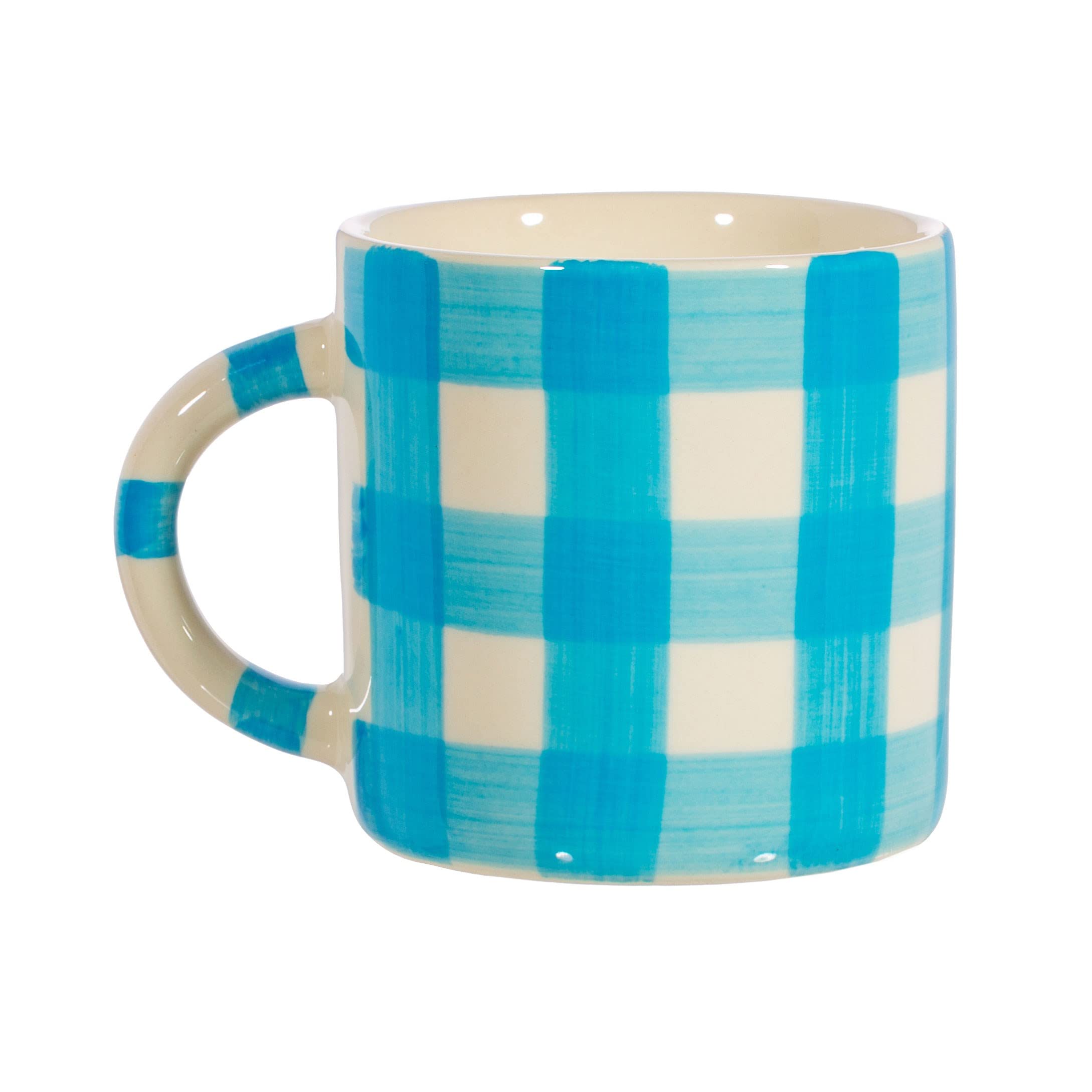Sass & Belle Gingham Mug Blue