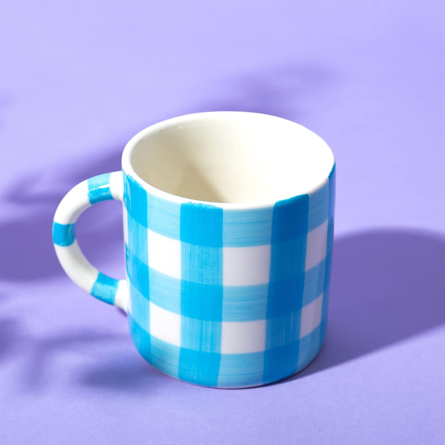 Sass & Belle Gingham Mug Blue
