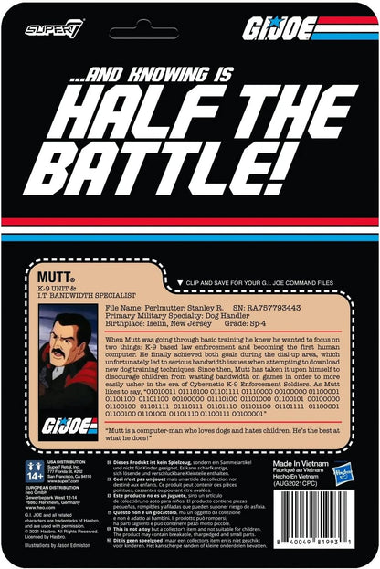 SUPER7 GI Joe figurina ReAction Mutt PSA 10 cm