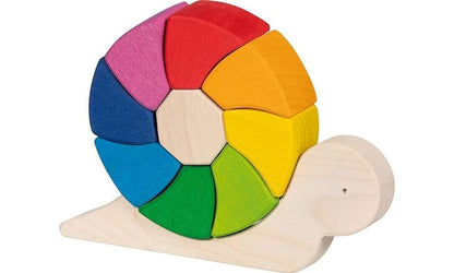 GOKI- Rompecabezas y Bloques de construcción, Caracol Pauline 17 Puzzles de Madera, Multicolor, Talla única (58368
