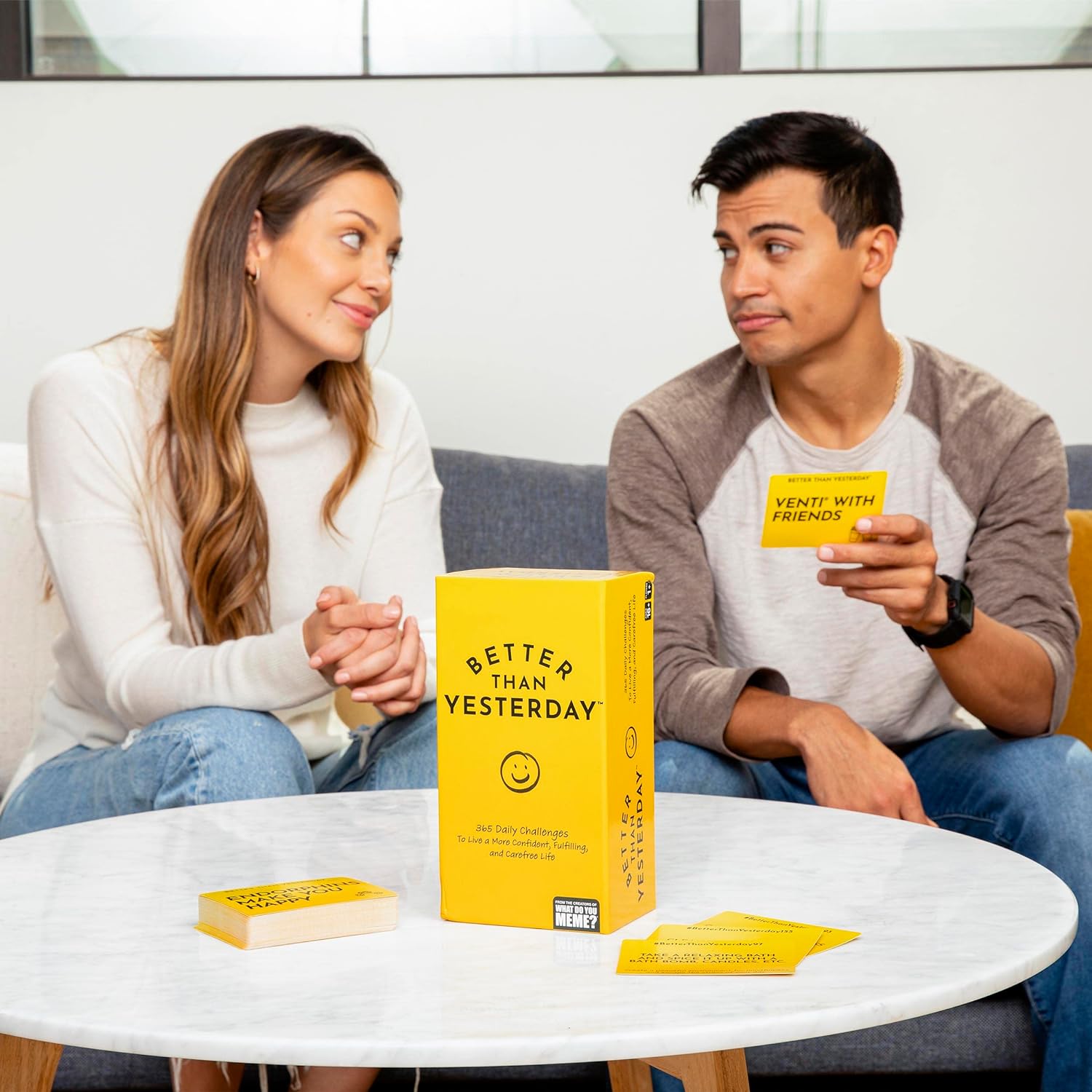 WHAT DO YOU MEME? Better Than Yesterday - A Mindfulness Game and Case Kenny, Creator of The New Mindset Movement, Yellow, One Size (BTY493)