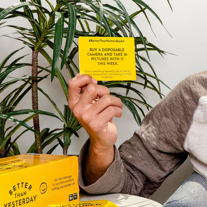 WHAT DO YOU MEME? Better Than Yesterday - A Mindfulness Game and Case Kenny, Creator of The New Mindset Movement, Yellow, One Size (BTY493)