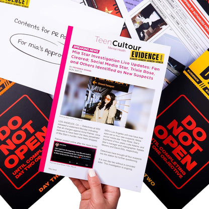 WHAT DO YOU MEME? Who Killed Mia — A Modern Murder Mystery Game True Crime Solving Games for Adults, Find Out who Killed Influencer Mia Star