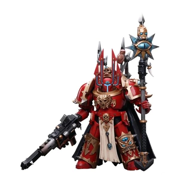 Chaos Space Marines Crimson Slaughter Sorcerer Lord in Terminator Armour - Warhammer 40K Action Figure by JOYTOY 1:18 Scale