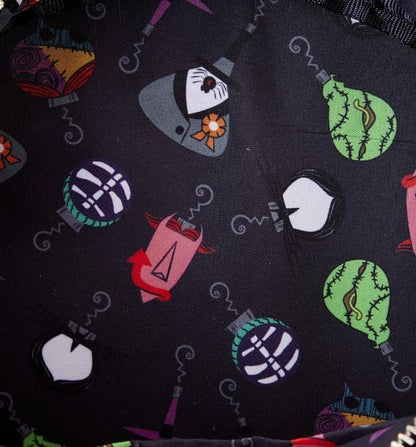 Loungefly Disney The Nightmare Before Christmas Figural Wreath Crossbody Bag Black/charcoal