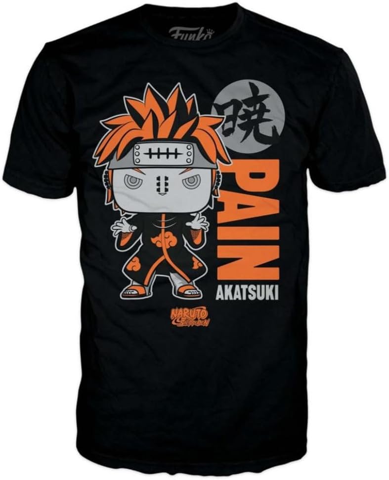 Funko Pop! & TEE: Naruto - Pain - (PU/GW) - XL - T-Shirt - Clothes With Collectable Vinyl Figure - Gift Idea - Toys and Short Sleeve Top for Adults Unisex Men and Women - Official Merchandise