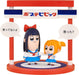Pop Team Epic Deformed Figure, Popuko and Pipi Bi, Non-scale, Plastic, Painted and Finished Figure