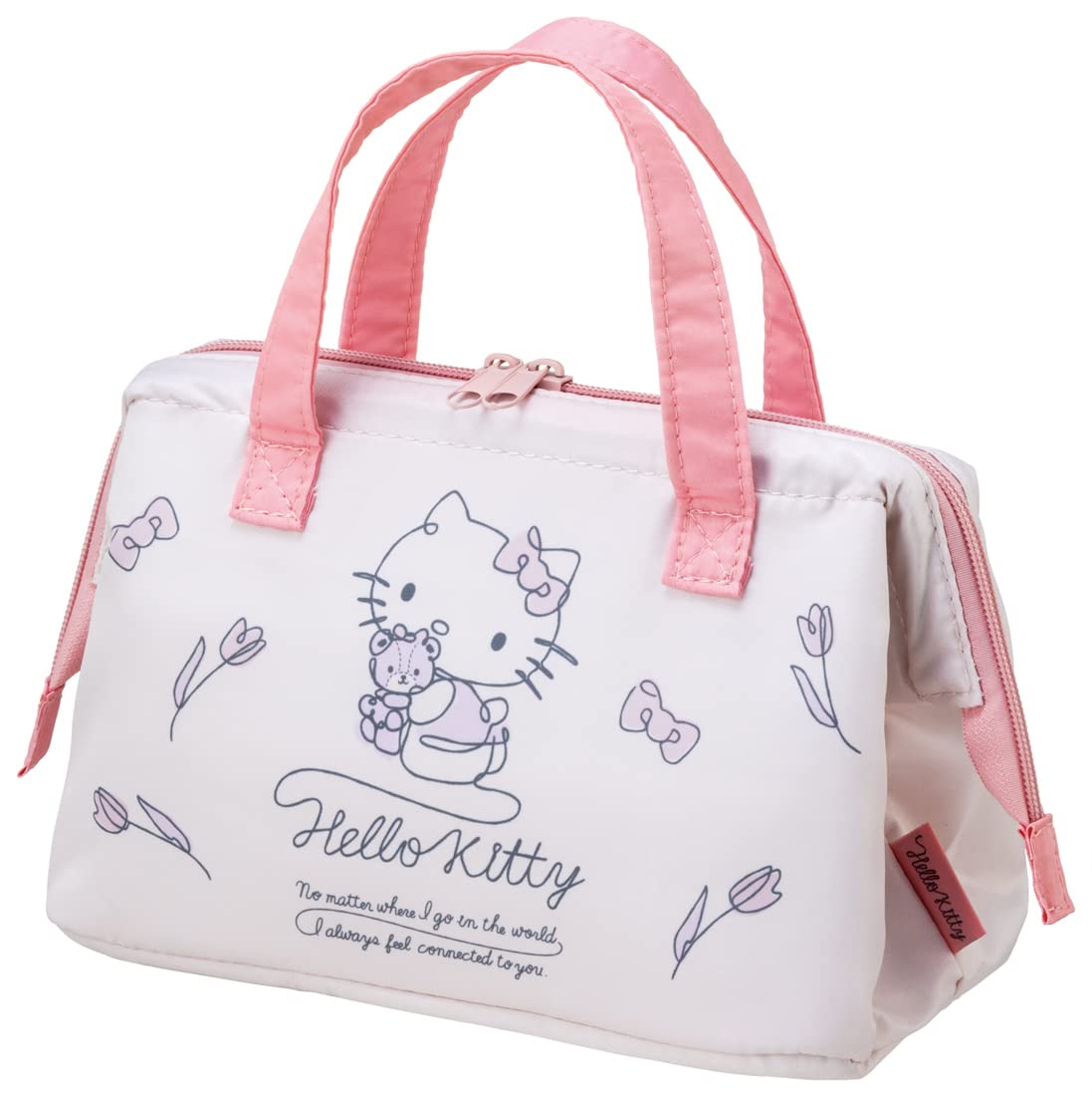 Skater KGA1-A Hello Kitty Line Design Insulated Lunch Bag, Coin Purse