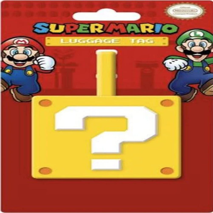 Pyramid International Nintendo Official Super Mario Question Mark Luggage Travel Tag Suitcase Holiday ID