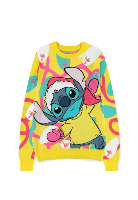 DIFUZED Disney Stitch Christmas Jumper Jersey, Multicoloured, One Size