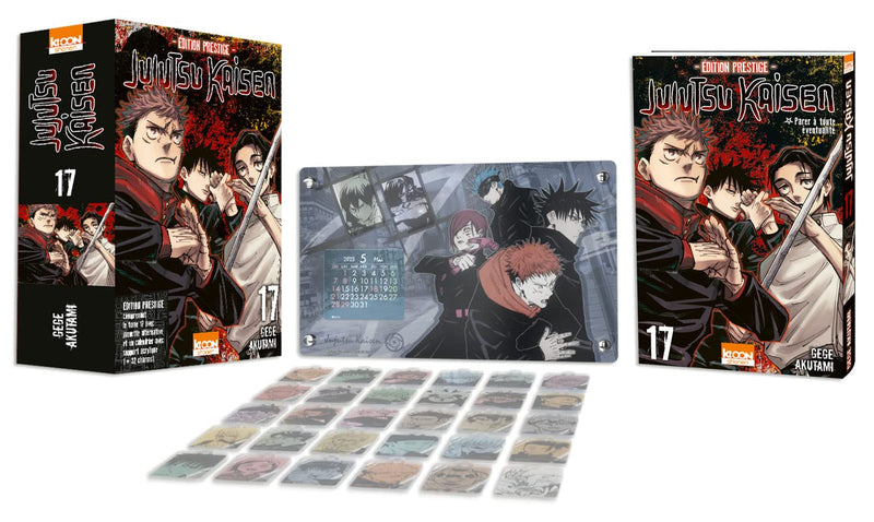 Jujutsu Kaisen T17 - Edition prestige: Coffret avec une jaquette alternative réversible + 1 calendrier avec support acrylique et 32 charms