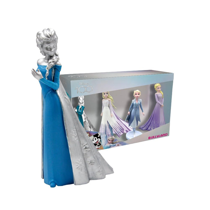 Bullyland 13415-100 Years Disney Toy Figures Set with Princess Elsa in 4 Variations, Ideal as a Small Gift for Children from 3 Years
