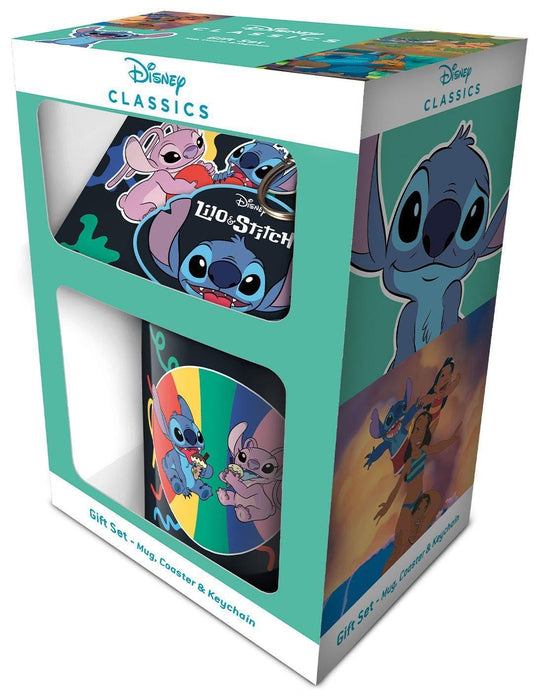 Disney Lilo and Stitch Mug Gift Set (You're My Fave Design) 11oz Ceramic Coffee Mug, Coaster & Keyring in Presentation Gift Box, Lilo and Stitch Disney Gifts for Girls and Boys - Official Merchandise
