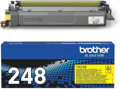 BROTHER TN-248Y Toner Cartridge, Yellow, Single Pack, Standard Yield, Includes 1 x Toner Cartridge, Genuine Supplies