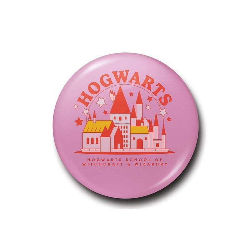 Harry Potter Witty Witchcraft Hogwarts Castle Button Badge - School Of Witchcraft And Wizardry