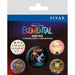 Elemental Set of 5 Badges (Characters Design) Pin Badges for Bags, Backpacks, Jackets and Party Bags - Official Merchandise