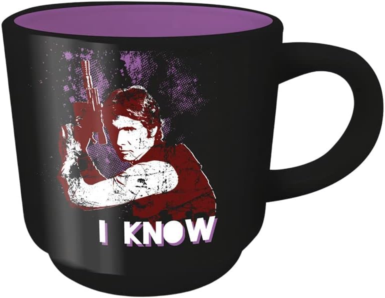 Star Wars Mugs Set of 2 Stacking Mugs (Han and Leia Design) - Official Merchandise