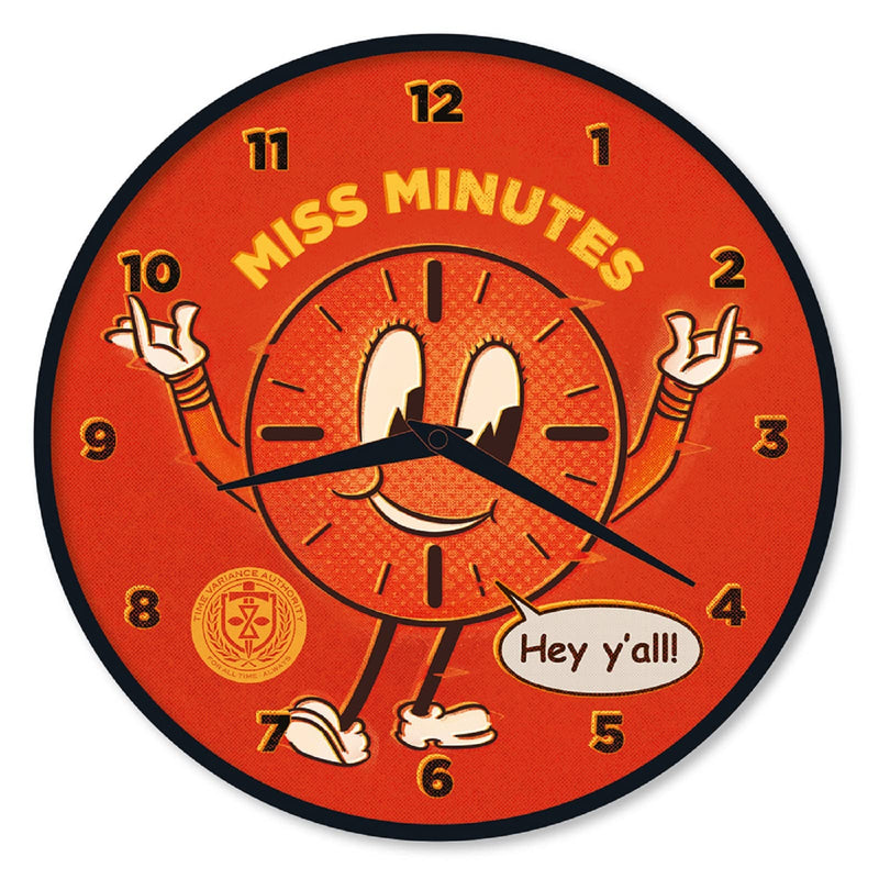 Pyramid International Loki Wall Clock (Miss Minutes) 25cm Diameter - Official Merchandise 25cm Diameter White