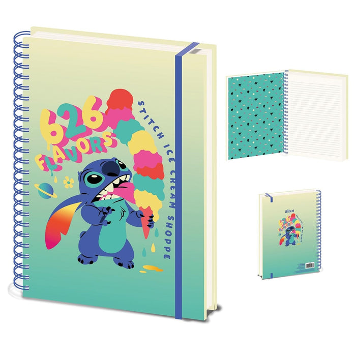 Pyramid International Disney Lilo and Stitch Wiro Notebook (626 Flavours Design) A4 Writing Book and Journal, Lilo and Stitch Gifts for Girls, Boys, Women and Men - Official Merchandise