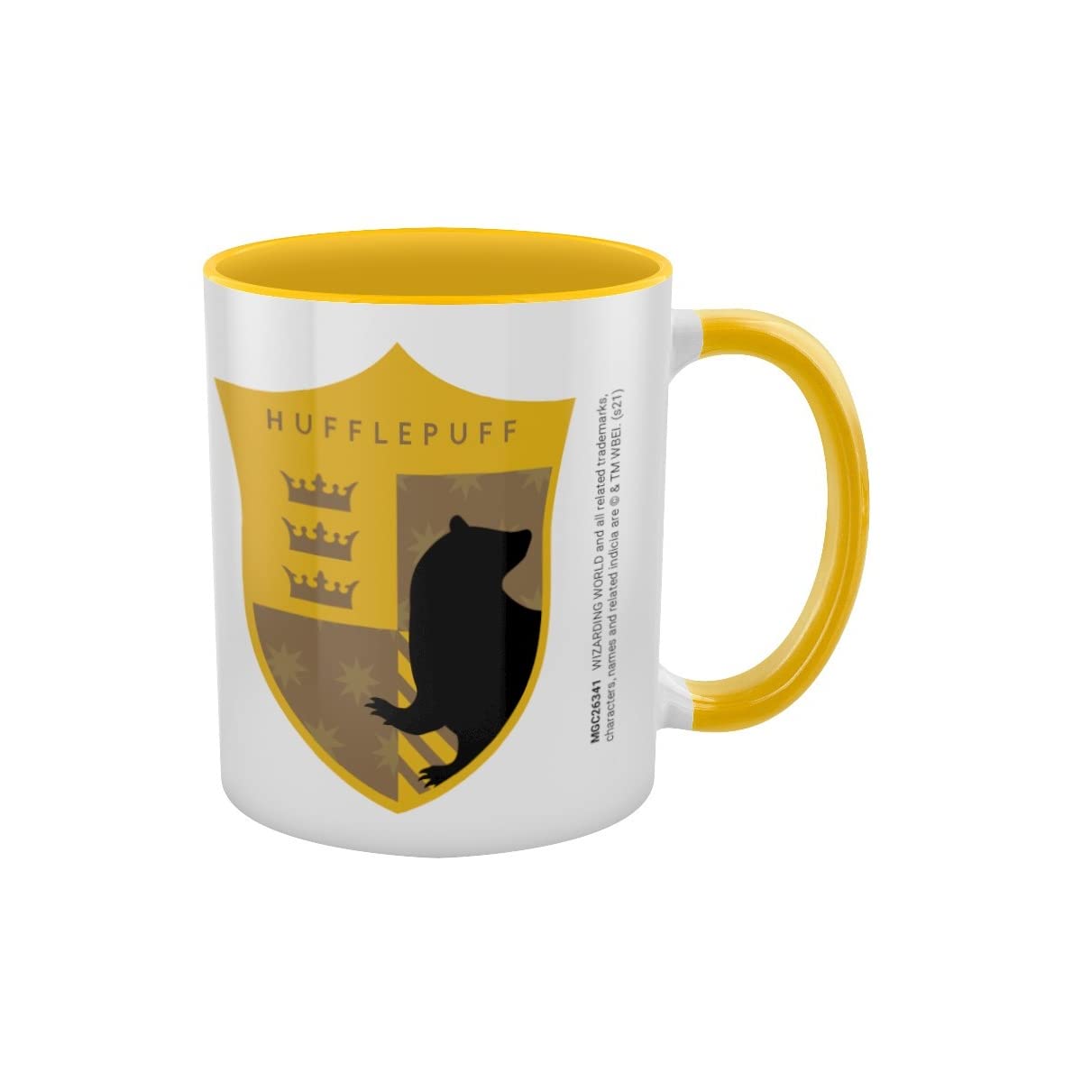 Harry Potter Hufflepuff House Pride Inner Two Tone Mug (One Size) (Yellow/White/Black