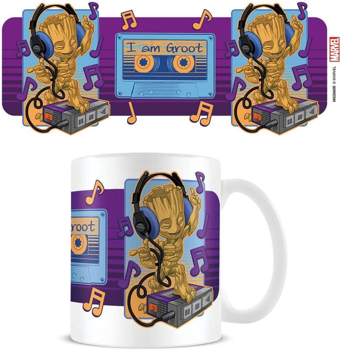 Pyramid International Guardians of The Galaxy Mug in Presentation Gift Box (Groot Cassette Design) 11oz Ceramic Mug - Official Merchandise