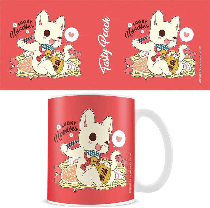 Pyramid International Tasty Peach Mug in Presentation Gift Box (Lucky Noodles Design) 11oz Ceramic Mug - Official Merchandise