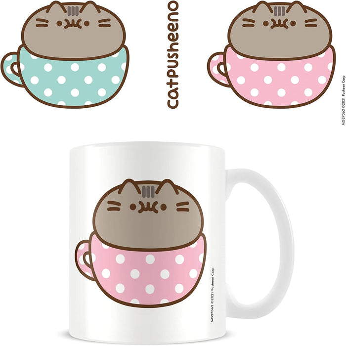 Pusheen Catpusheeno Tasse (Einheitsgröße) (Weiß, Rosa, Braun