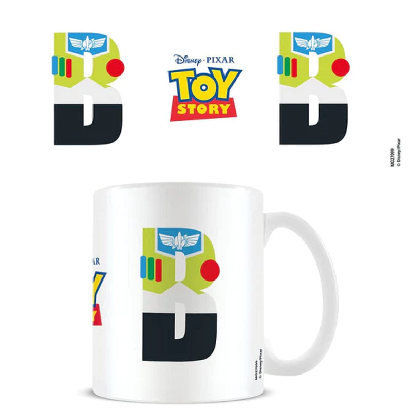 Disney Alphabet Personalised Mug (B for Buzz Lightyear Design) 11oz Ceramic Coffee Mug in Presentation Disney Gift Box - Official Merchandise