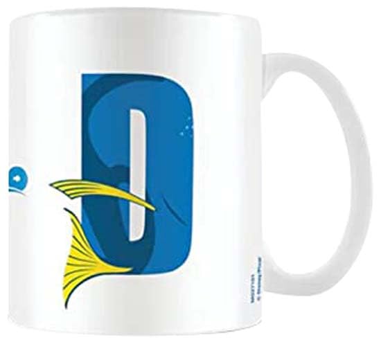 Disney Alphabet Personalised Mug (D for Dory Design) 11oz Ceramic Coffee Mug in Presentation Disney Gift Box - Official Merchandise