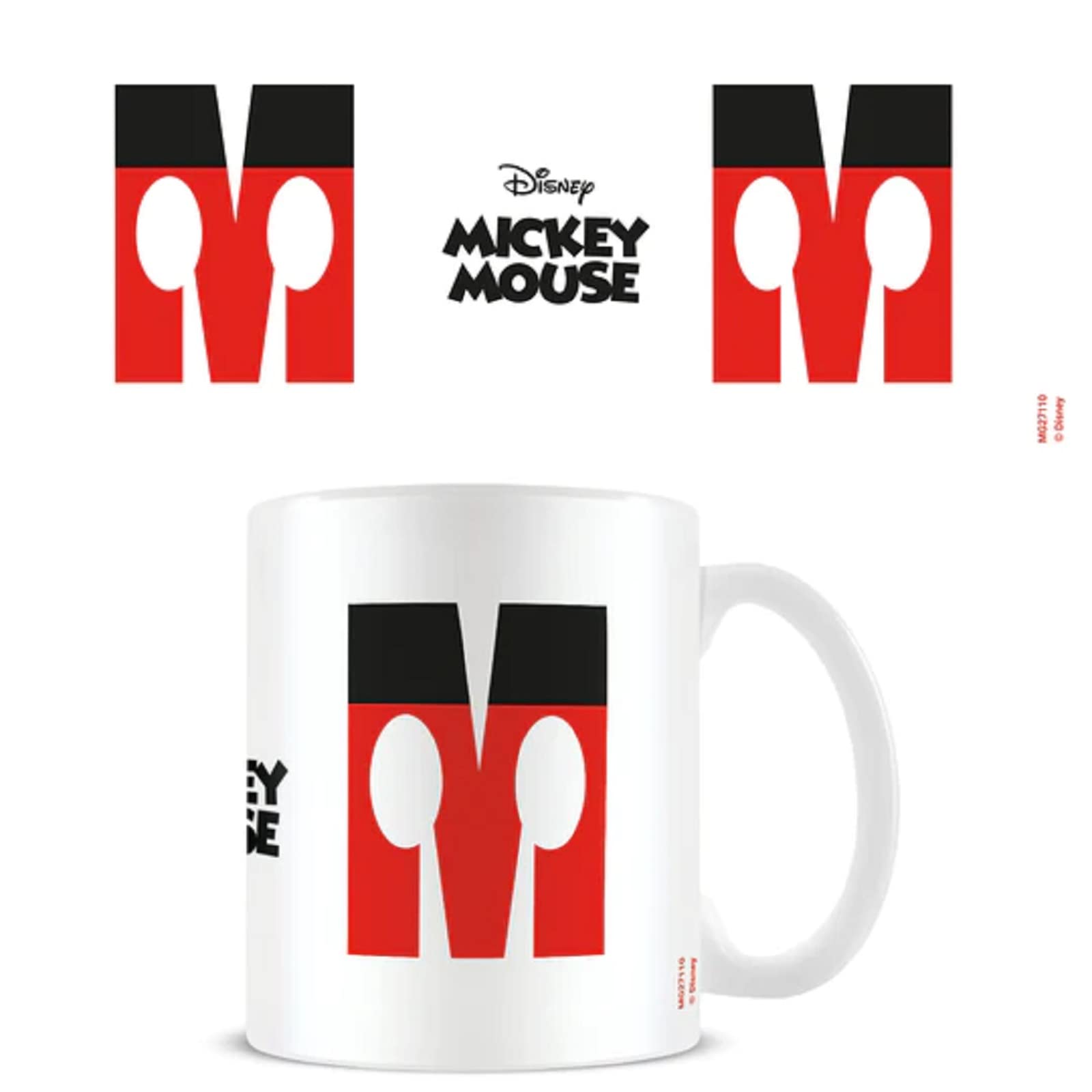 Disney Alphabet Personalised Mug (M for Mickey Mouse Design) 11oz Ceramic Coffee Mug in Presentation Disney Gift Box - Official Merchandise
