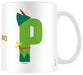 Disney Alphabet Personalised Mug (P for Peter Pan Design) 11oz Ceramic Coffee Mug in Presentation Disney Gift Box - Official Merchandise