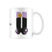 The Little Mermaid Disney Alphabet Personalised Mug (U for Ursula Design) 11oz Ceramic Coffee Mug in Presentation Disney Gift Box - Official Merchandise, White/Purple/Black