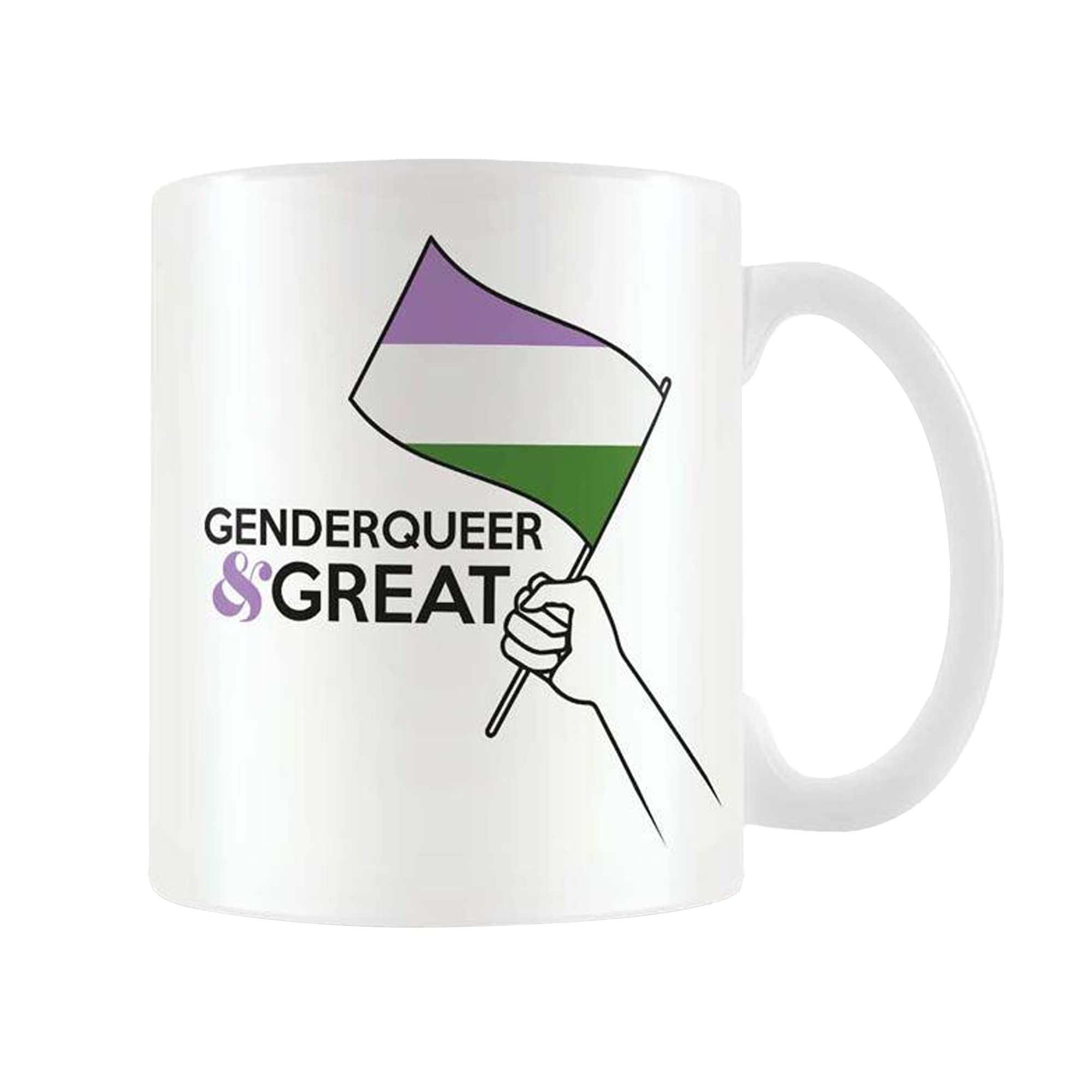 Pyramid International Genderqueer Mug One Size White/Black/Purple