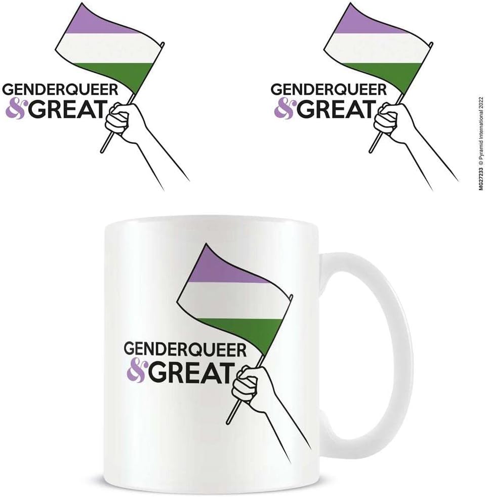 Pyramid International Genderqueer Mug One Size White/Black/Purple
